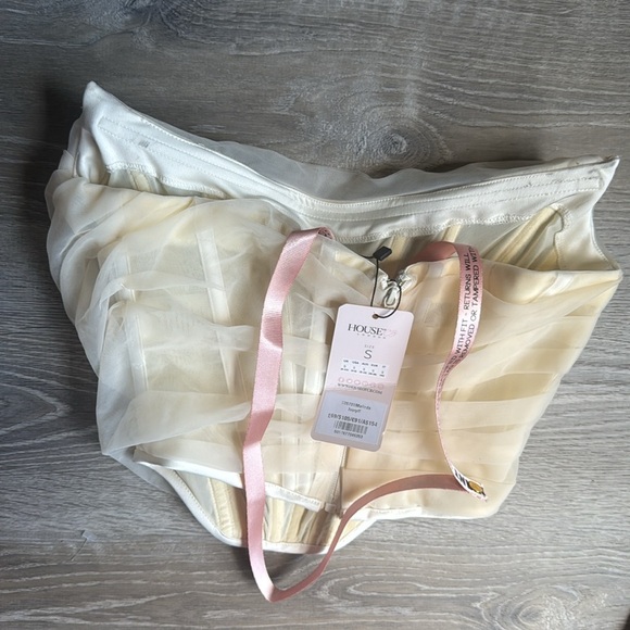 NEW House of CB Melinda Chiffon Draped Corset Top Small - Picture 3 of 13